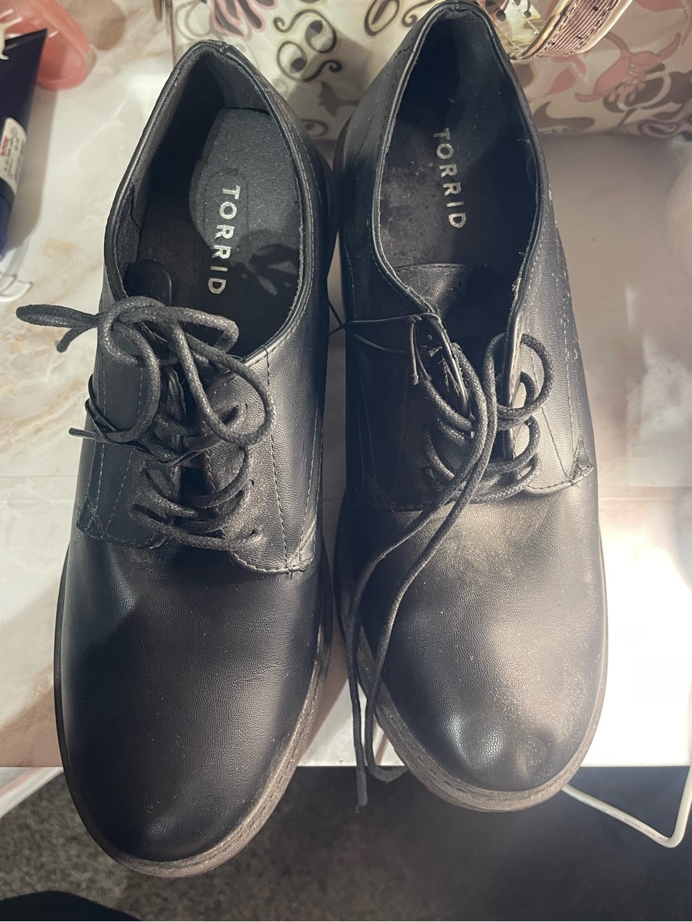 torrid Black Lace-Up Derby Oxfords for Women